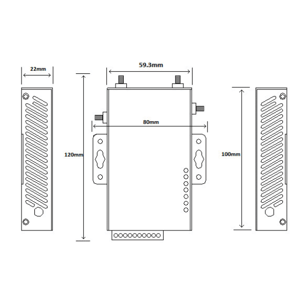 H685 4G Router Diagram for basic dimensions